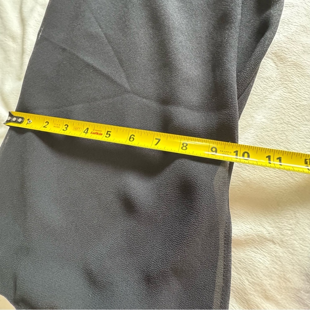 Joseph Ribkoff Black Wide Leg Pants with overlay chiffon - Picture 9 of 14